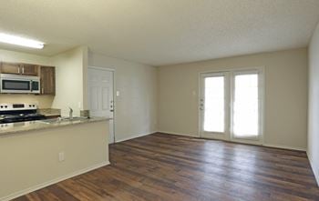 Dark brown hardwood flooring